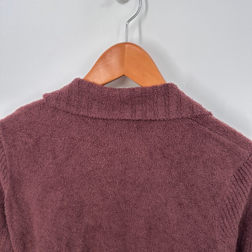 BAREFOOT DREAM Cozy Chic Plum Open Cardigan Sweater // XS - Picture 8 of 8